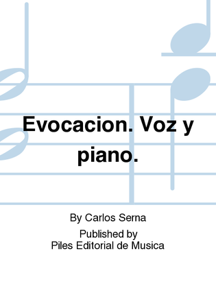 Book cover for Evocacion. Voz y piano.