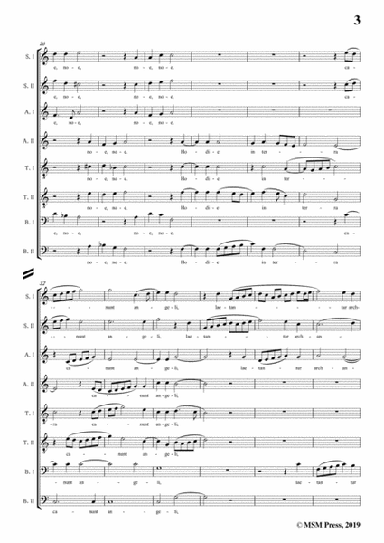 Palestrina-Hodie Christus natus est(Versions 2),in C Major,for A cappella image number null