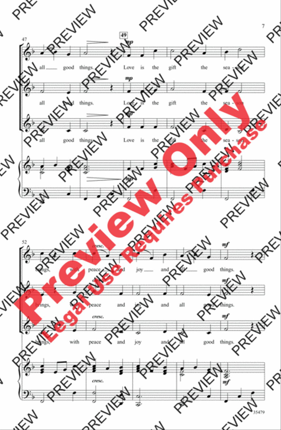 Love Is the Gift the Season Brings Women's Choir scores gallery preview page 6