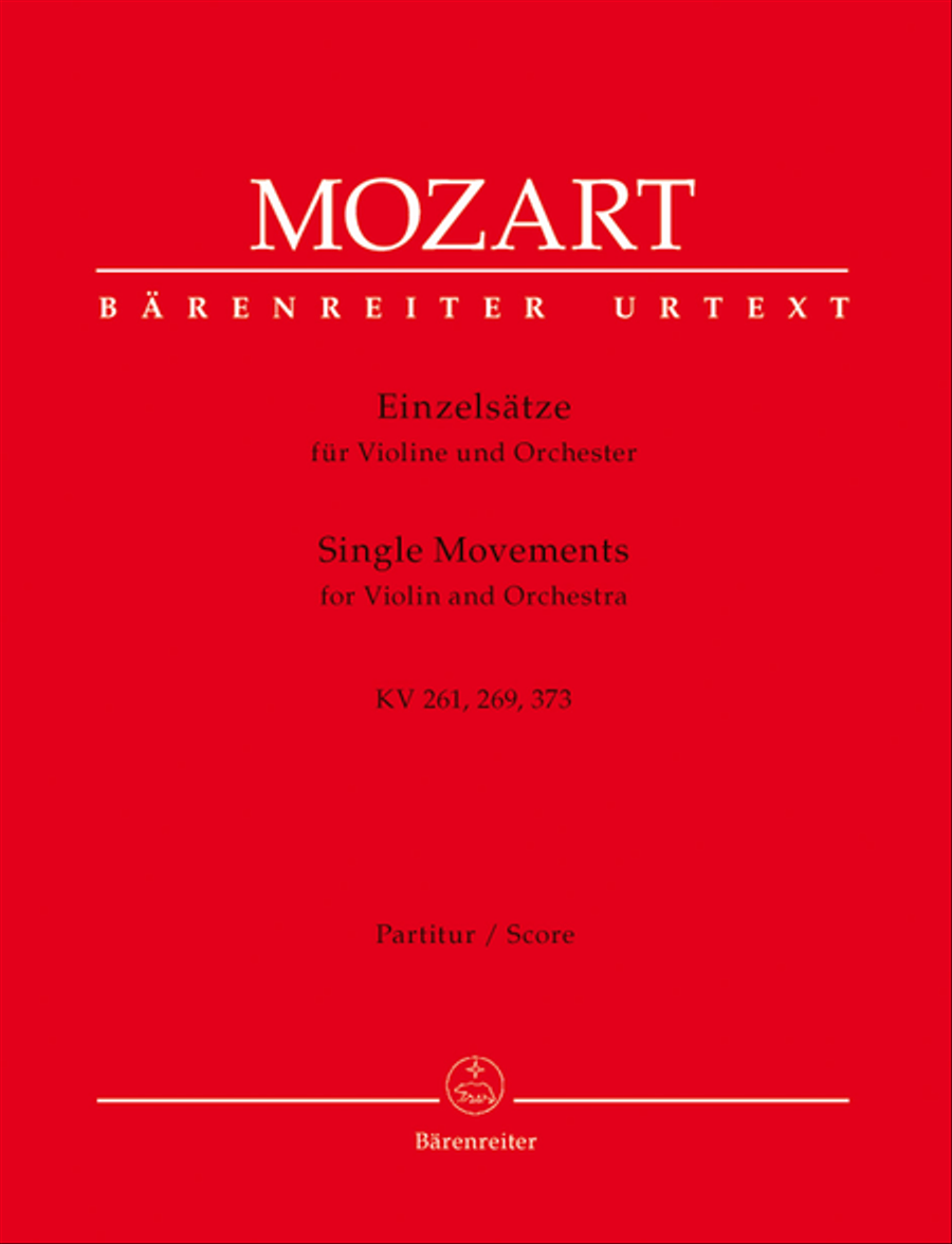 Einzelsatze for Violin and Orchestra KV 261, 269 (261a), 373 Orchestra scores gallery preview page 1
