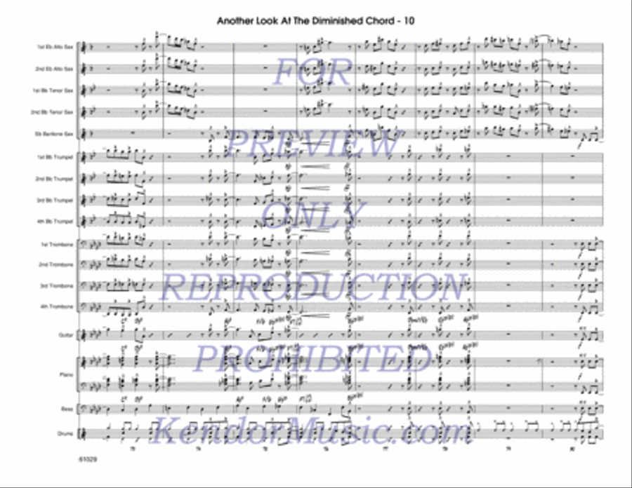 Another Look At The Diminished Chord (Full Score) Jazz Ensemble scores gallery preview page 11