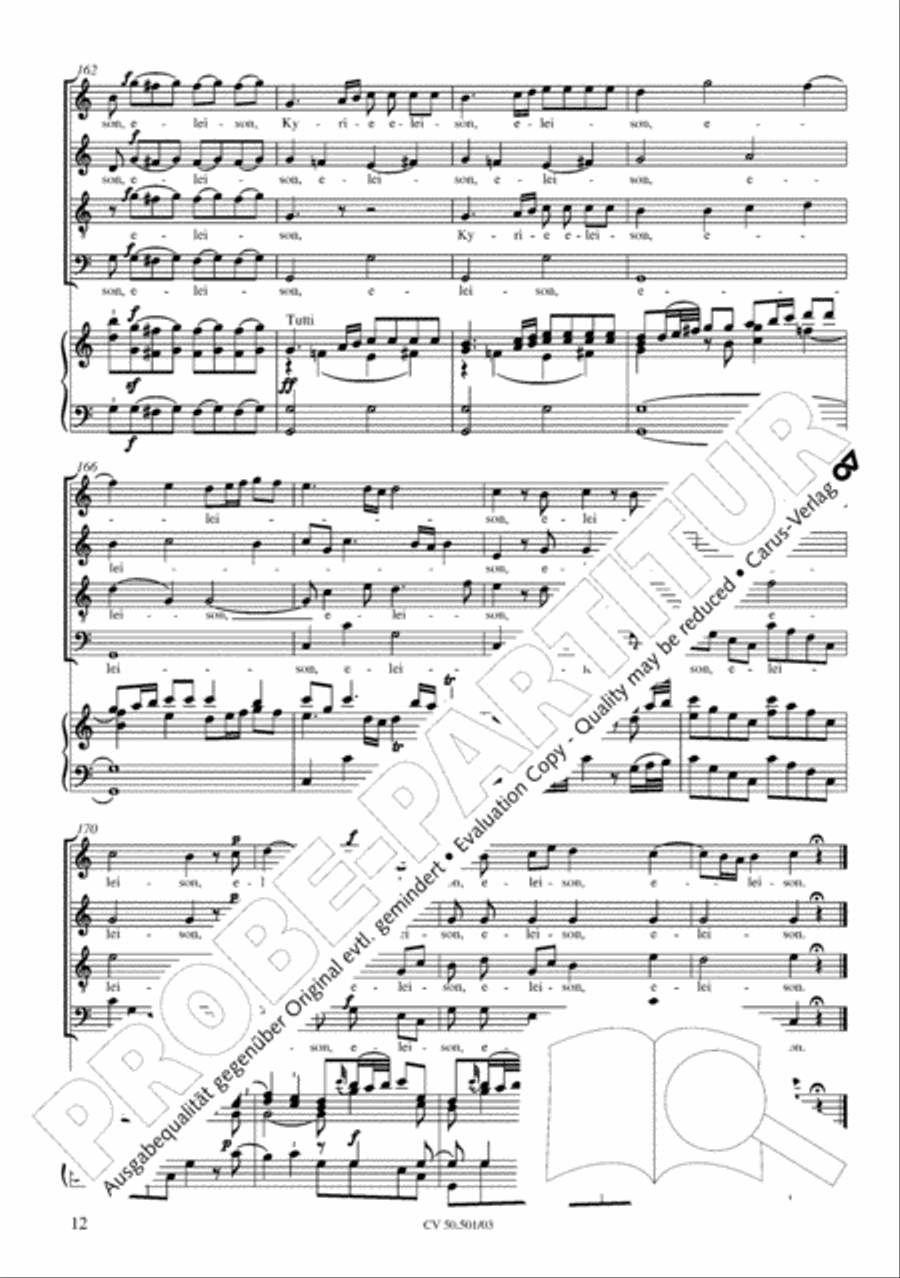 Mass in C Major 4-Part scores gallery preview page 13