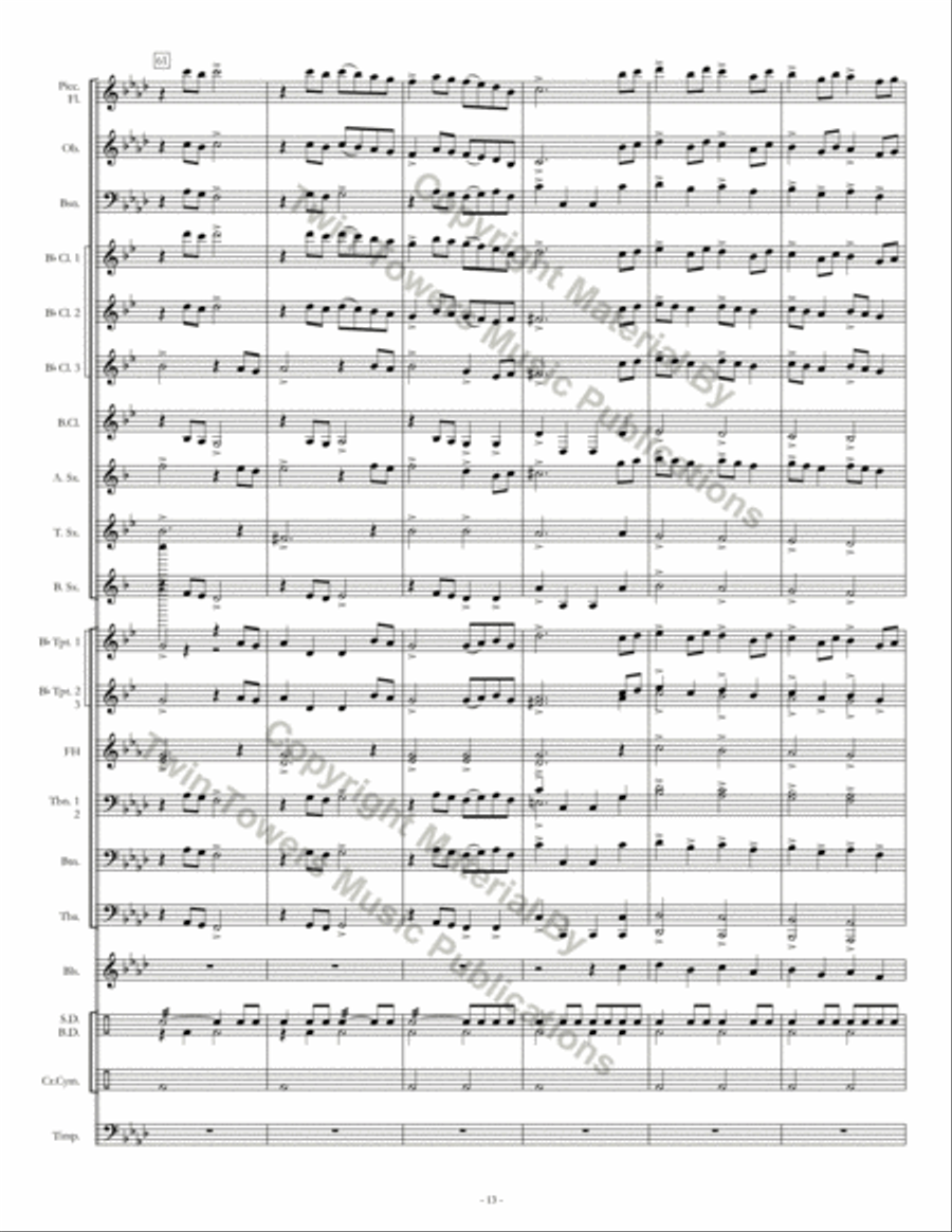 Fort Valley March Fort Valley March Concert Band scores gallery preview page 14