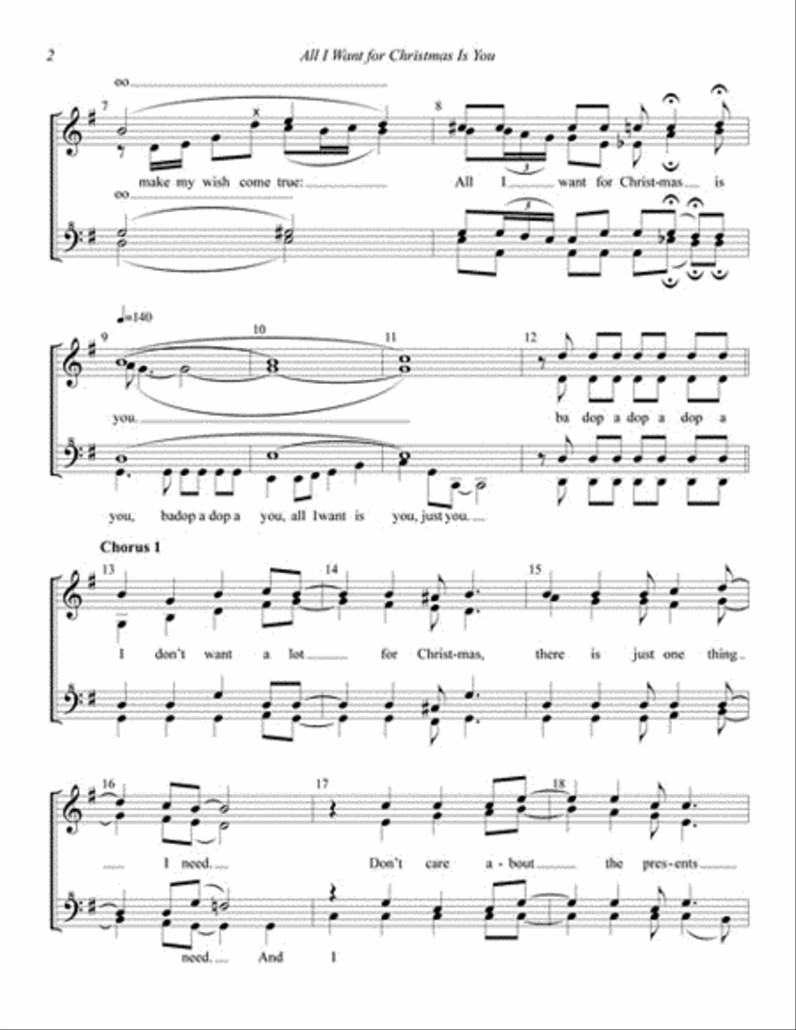 All I Want for Christmas Is You SSAA scores gallery preview page 3