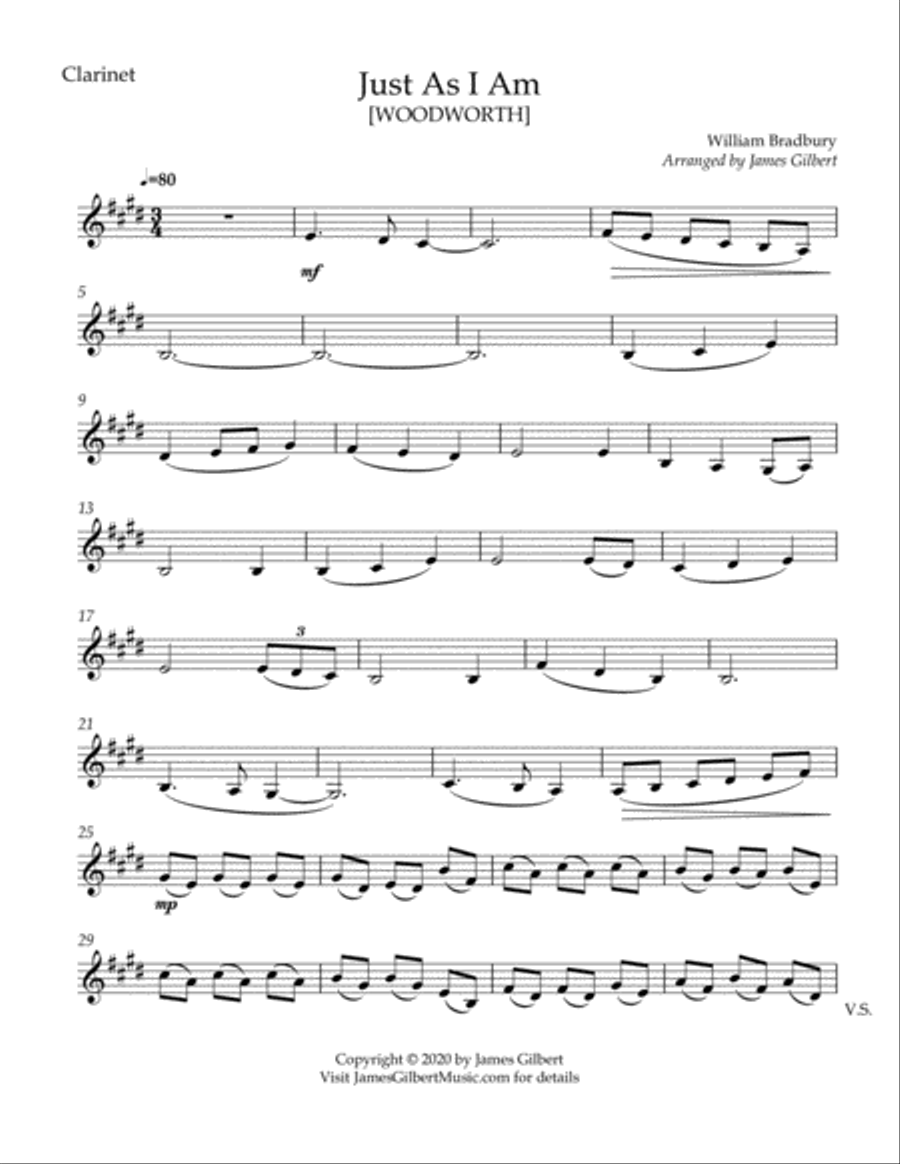 Just As I Am Just As I Am Woodwind Quintet scores gallery preview page 2