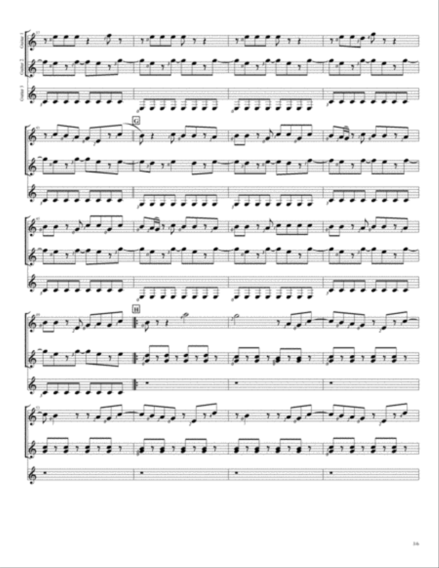 I Gotta Feeling Guitar Solo scores gallery preview page 3