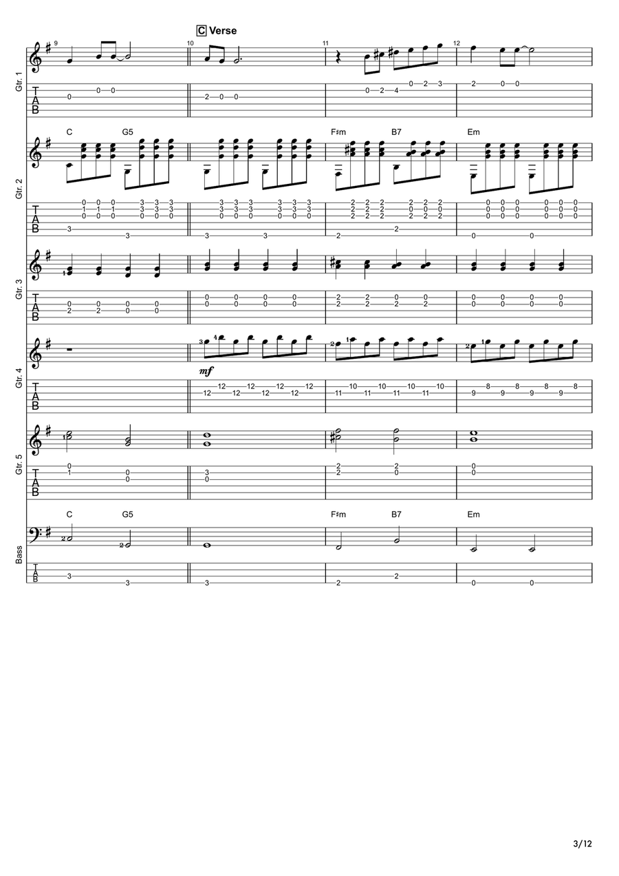 Yesterday Guitar Ensemble scores gallery preview page 3