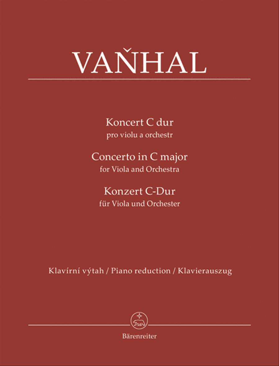 Concerto for Viola and Orchestra in C major Piano scores gallery preview page 1