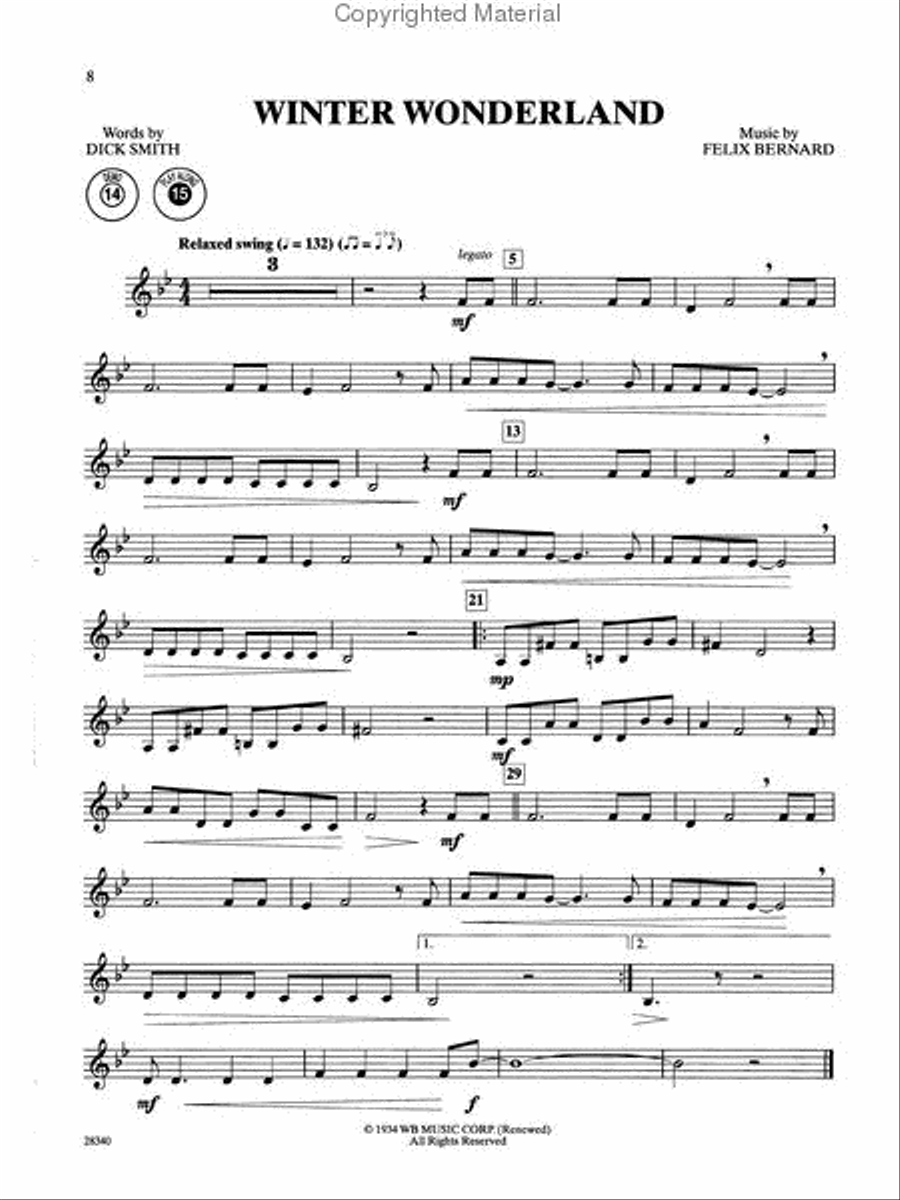 Christmas Instrumental Solos: Popular Christmas Songs - Horn in F Horn Solo scores gallery preview page 4