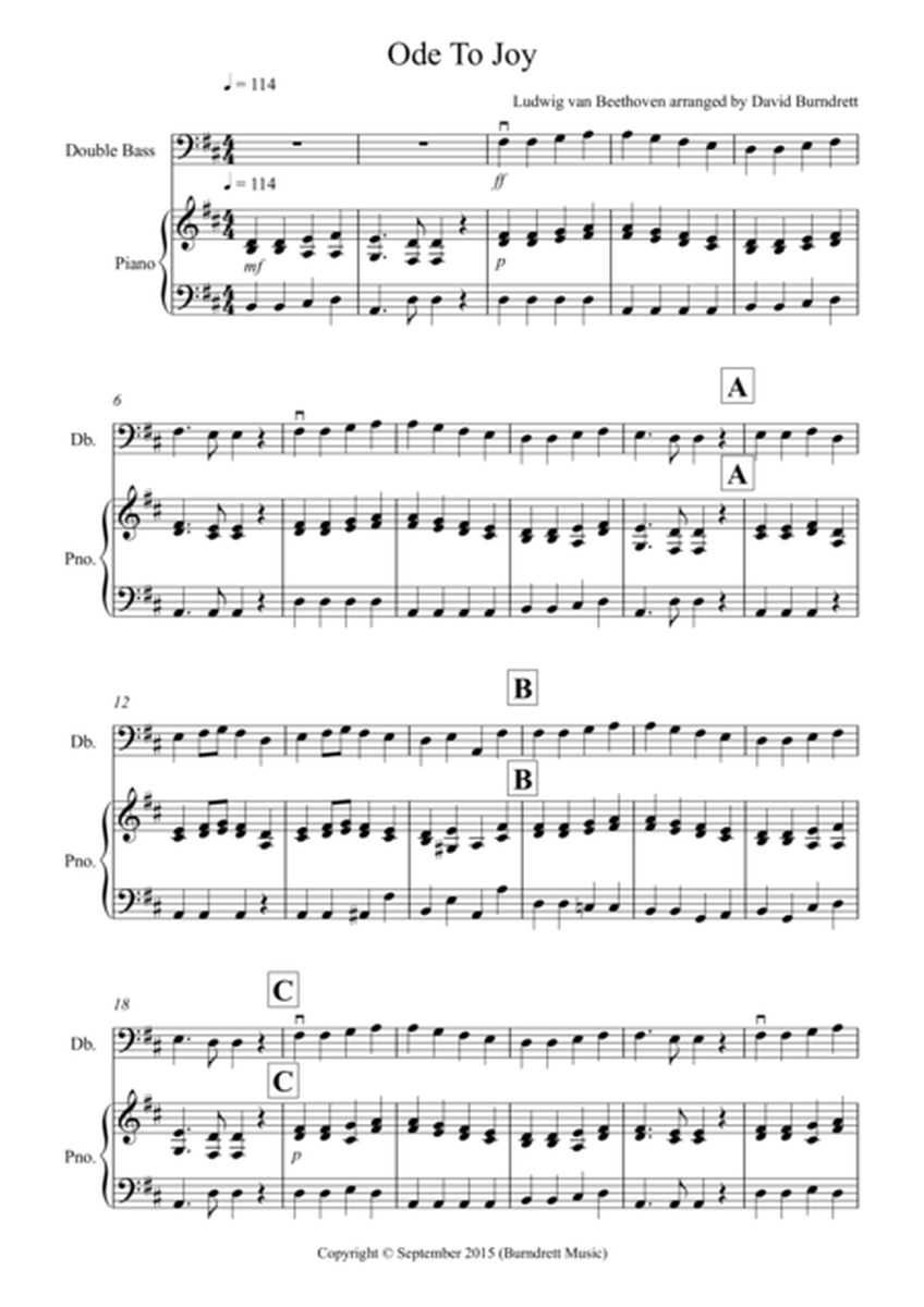 Ode to Joy for Double Bass and Piano image number null