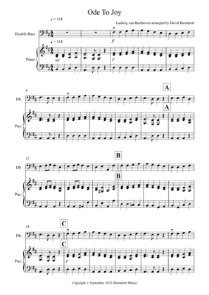 Ode to Joy for Double Bass and Piano