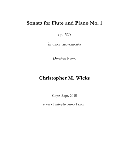 Flute Sonata No. 1 image number null
