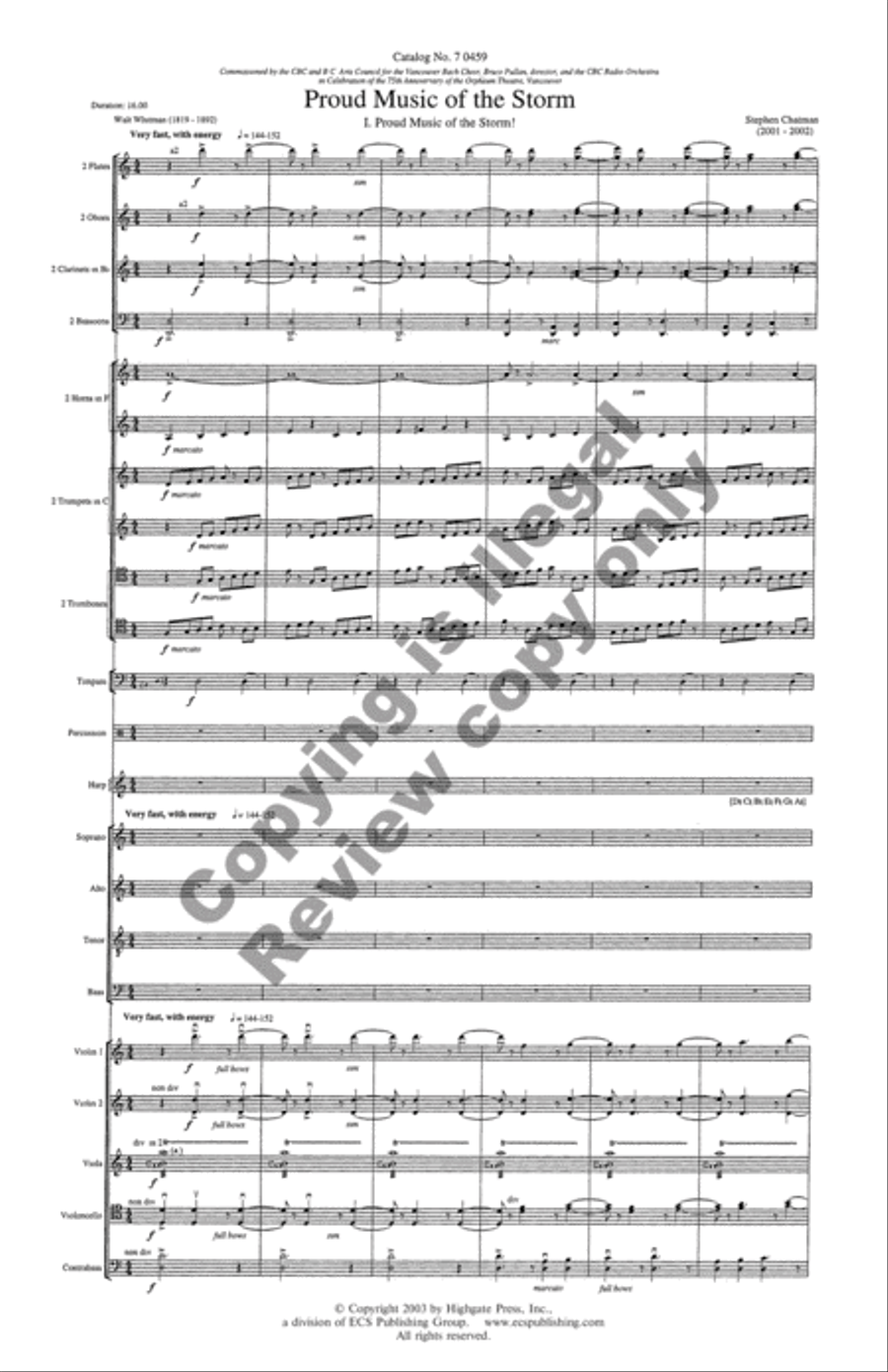 <br>Sheet music extract