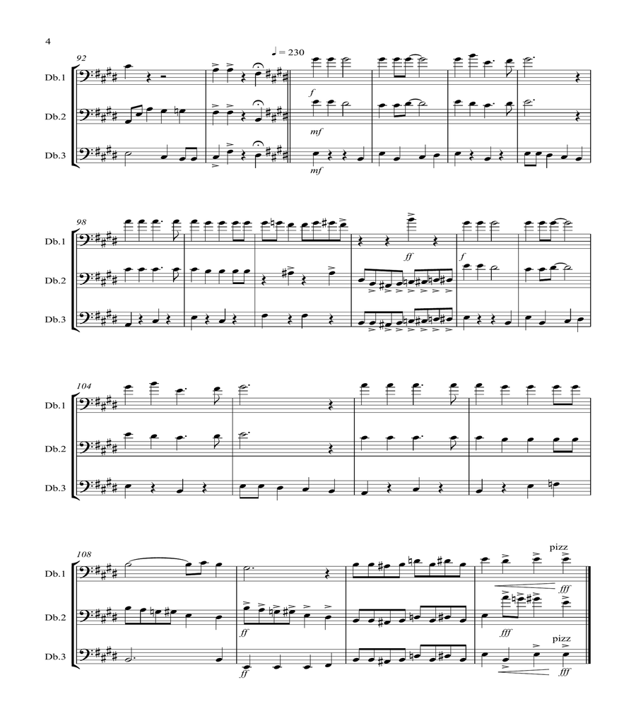 A Christmas Treat! for Double Bass Trio image number null