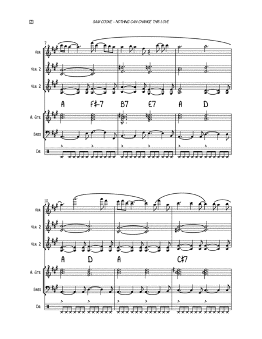 Nothing Can Change This Love Small Ensemble scores gallery preview page 2
