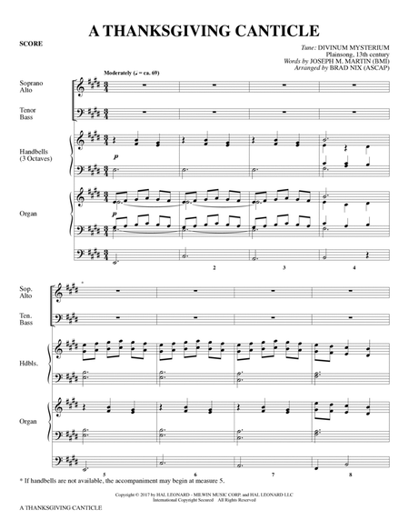 A Thanksgiving Canticle - Full Score