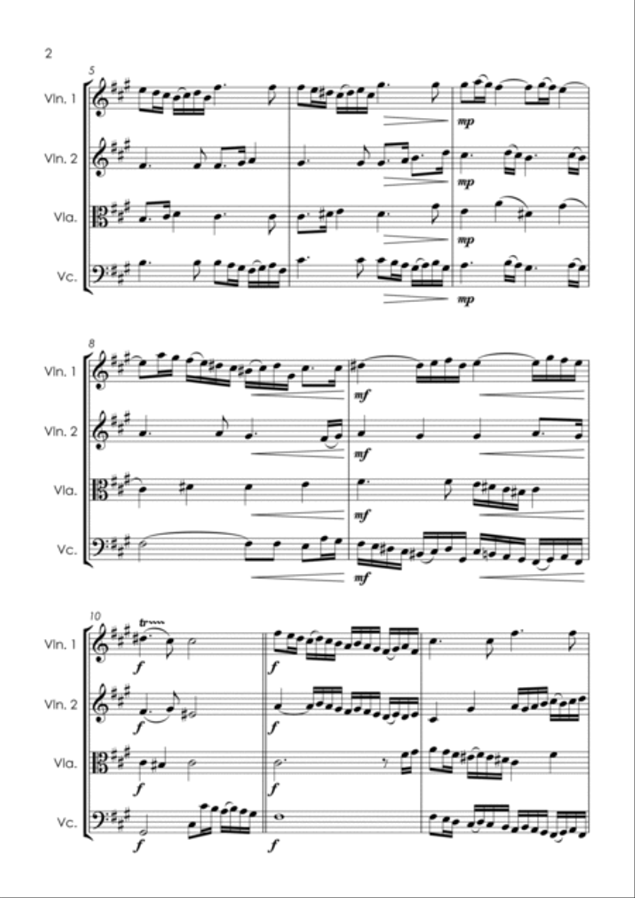 COMPLETE: The Fairy Queen (Purcell): A selection of 6 pieces - string quartet String Quartet scores gallery preview page 5
