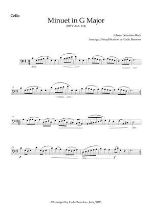 Minuet in G Major BWV 114 (Bach) Cello
