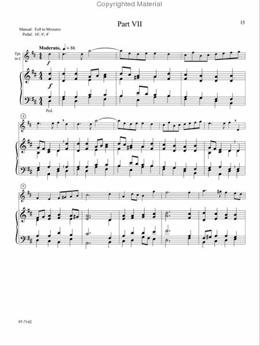 A Mighty Fortress Is Our God: Reformation Suite for Organ and Trumpet in Seven Movements Trumpet scores gallery preview page 8