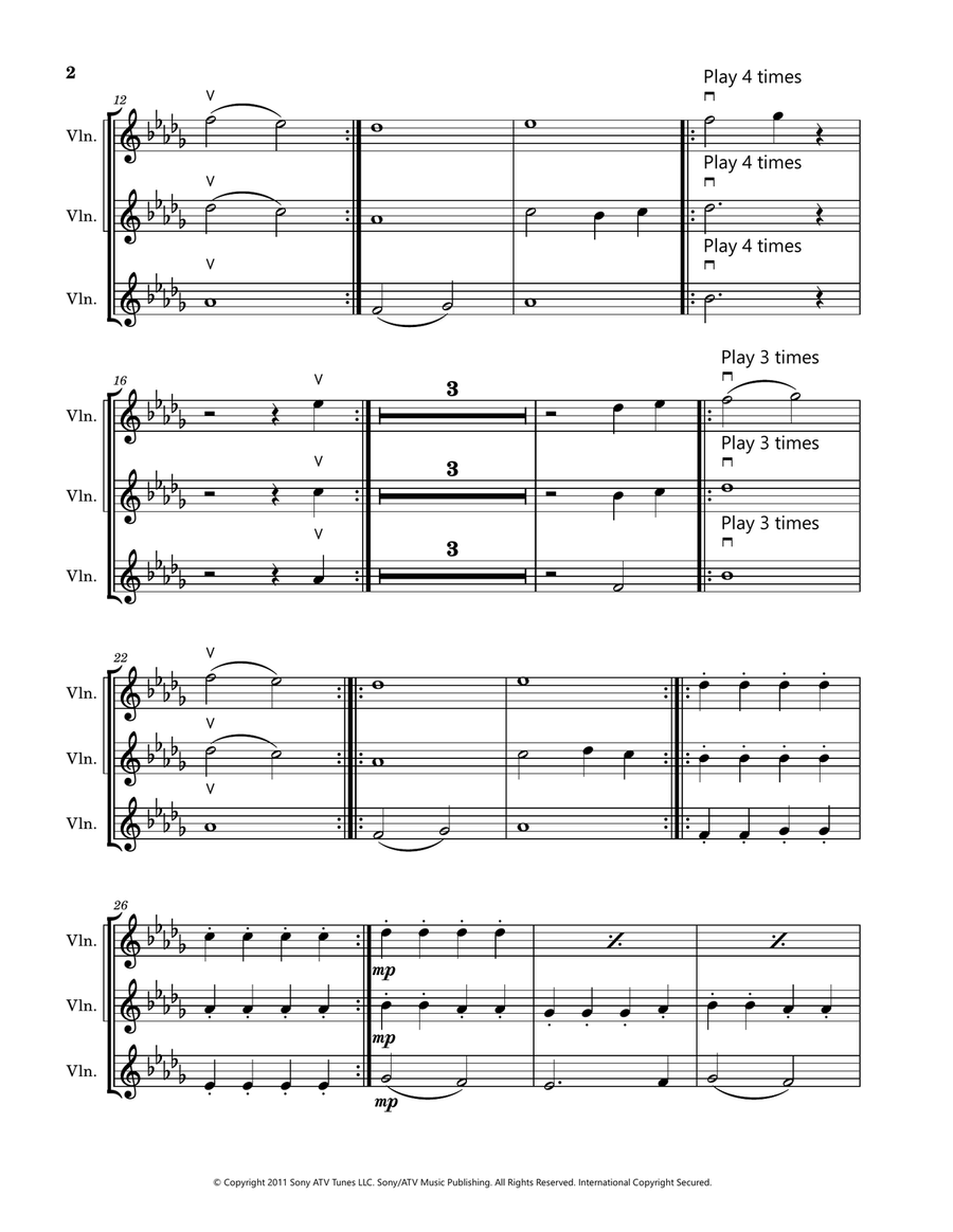 Alone Again String Trio scores gallery preview page 2