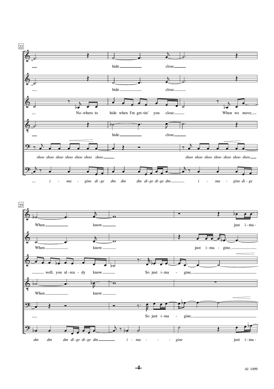 Can't Stop The Feeling from TROLLS Divisi scores gallery preview page 4