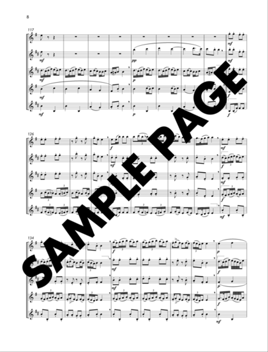 Turkish Dance Melodies Saxophone Quintet scores gallery preview page 7