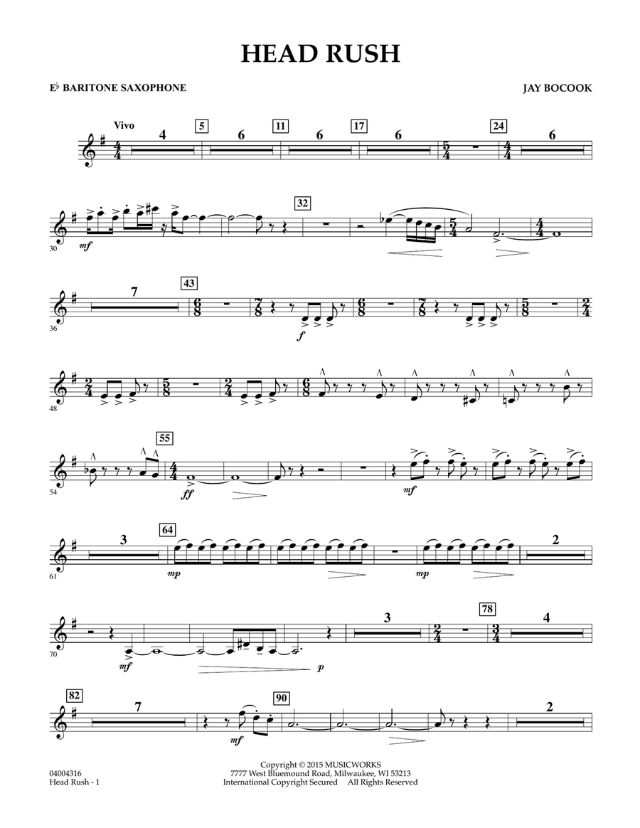 Head Rush - Eb Baritone Saxophone