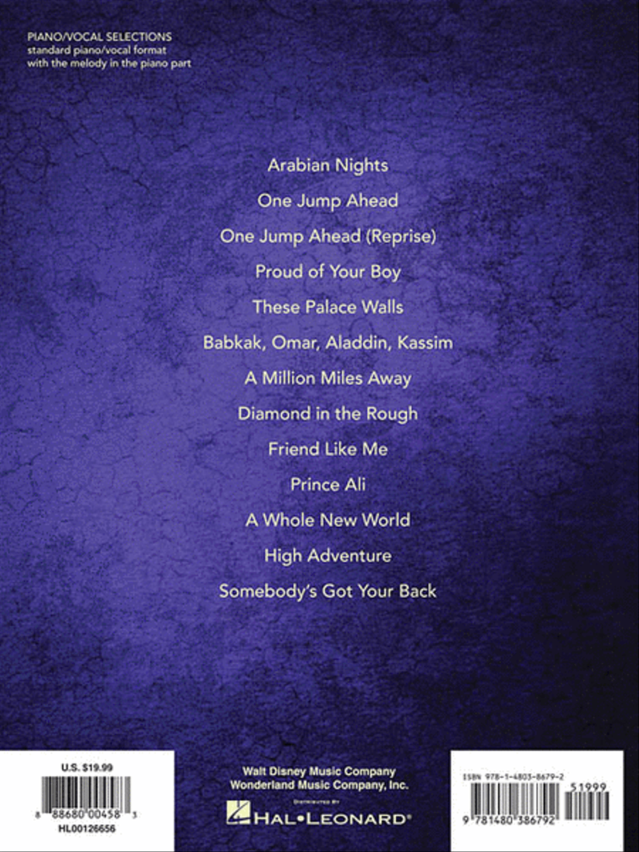 Aladdin – Broadway Musical Piano, Vocal, Guitar scores gallery preview page 2