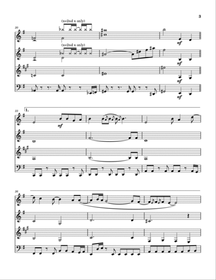 Miss Sun Woodwind Quartet scores gallery preview page 4