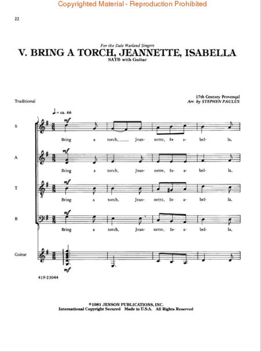 The Dale Warland Christmas Editions, Vol. I 4-Part scores gallery preview page 2