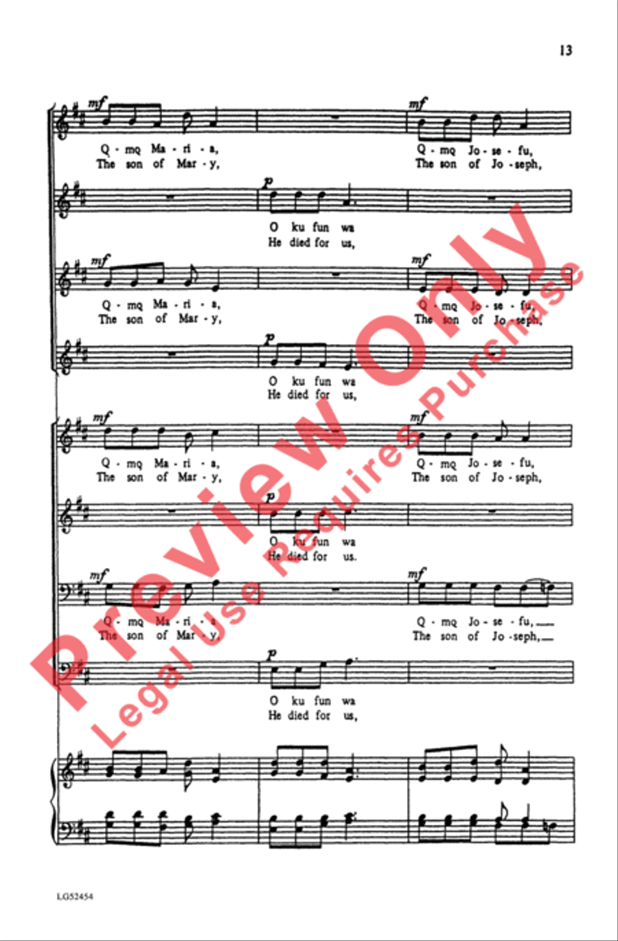 Keresimesi Qdun De O Keresimesi Qdun De O 4-Part scores gallery preview page 13