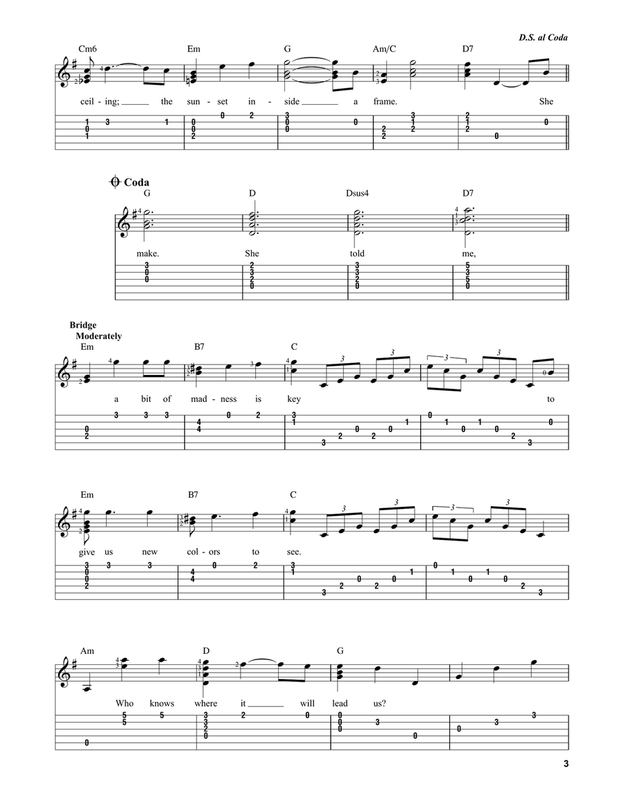 Audition (The Fools Who Dream) (from La La Land) Acoustic Guitar scores gallery preview page 3