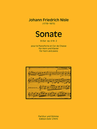 Book cover for Sonate für Horn und Klavier B-Dur op. 6/2