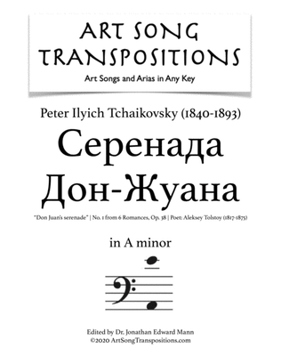 TCHAIKOVSKY: Серенада Дон-Жуана, Op. 38 no. 1 (transposed to A minor, bass clef)