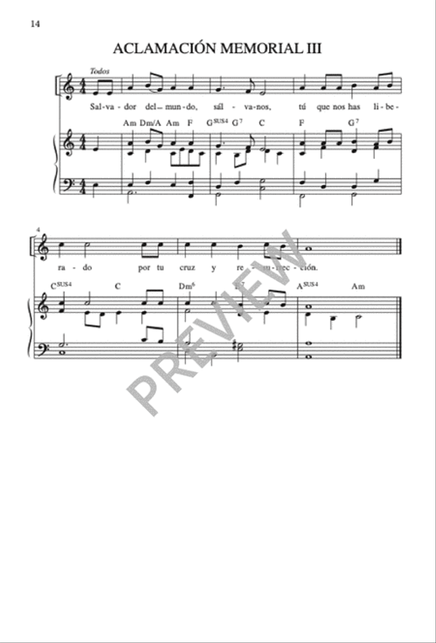 Misa al Sagrado Corazón de Jesús Unison Choir scores gallery preview page 16