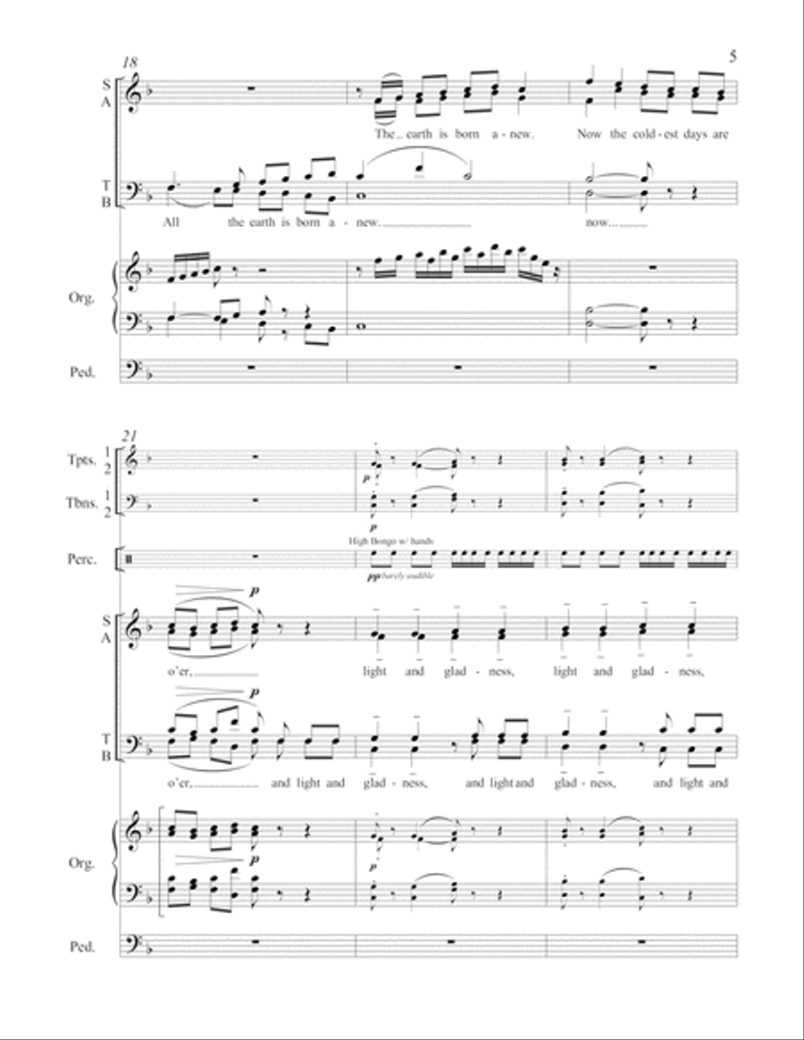 The Earth Is Risen 4-Part scores gallery preview page 5