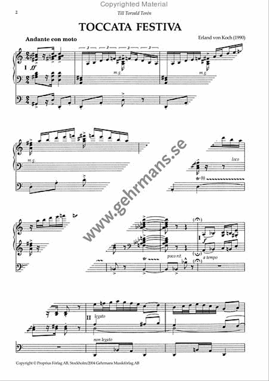 Toccata Festiva Toccata Festiva Organ Solo scores gallery preview page 2