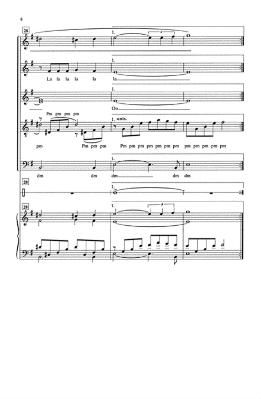 Tango to Evora (SATB) 4-Part scores gallery preview page 7