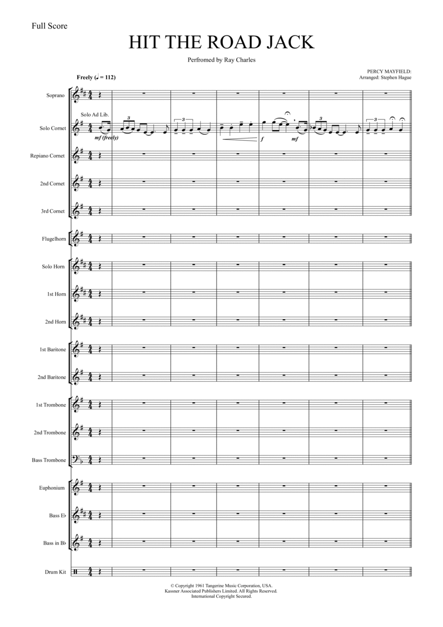 Hit The Road Jack Hit The Road Jack Brass Band scores gallery preview page 1