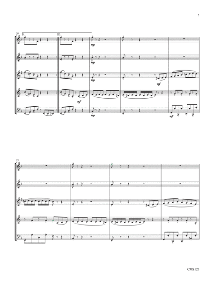 Cops & Robbers: a merry chase Woodwind Quintet scores gallery preview page 5