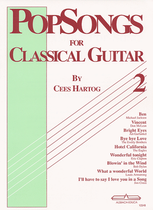 Book cover for Popsongs for Classical Guitar vol.2