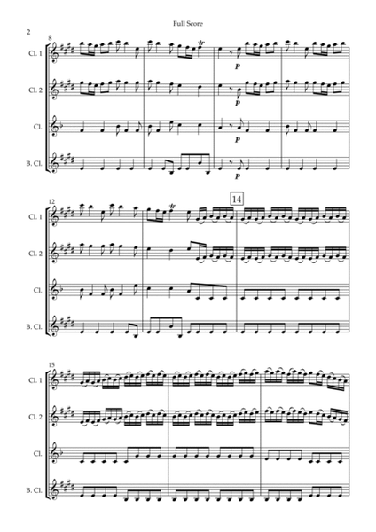 Spring (from Four Seasons of Antonio Vivaldi) for Clarinet Quartet image number null