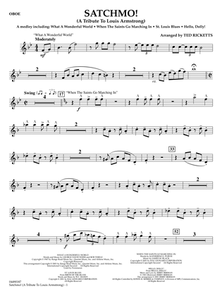 Satchmo! - A Tribute to Louis Armstrong (arr. Ted Ricketts) - Oboe