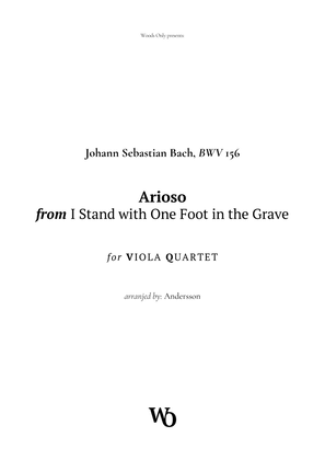 Book cover for Arioso by Bach for Viola Quartet
