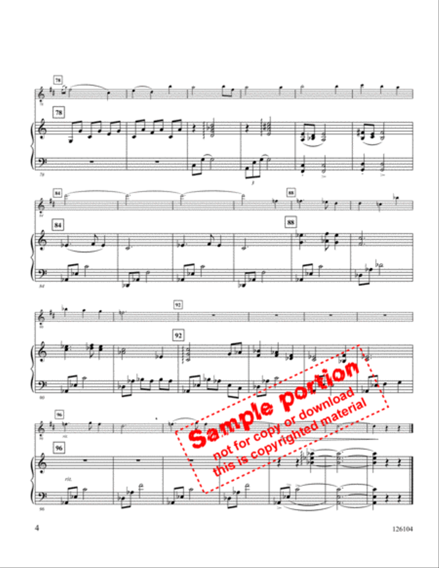 Tender Night Medley Flute scores gallery preview page 5