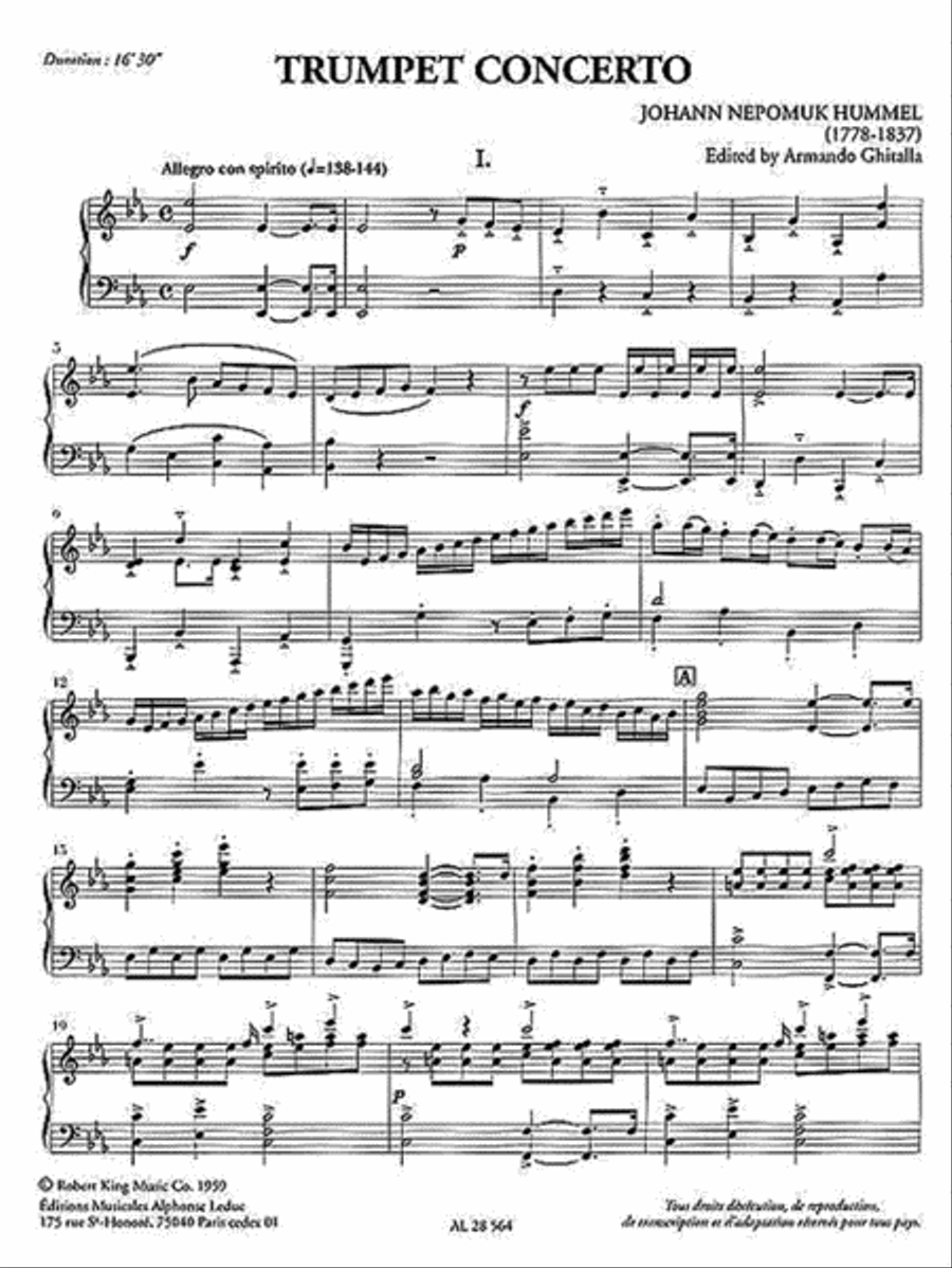 Trumpet Concerto in E-Flat Trumpet Solo scores gallery preview page 2
