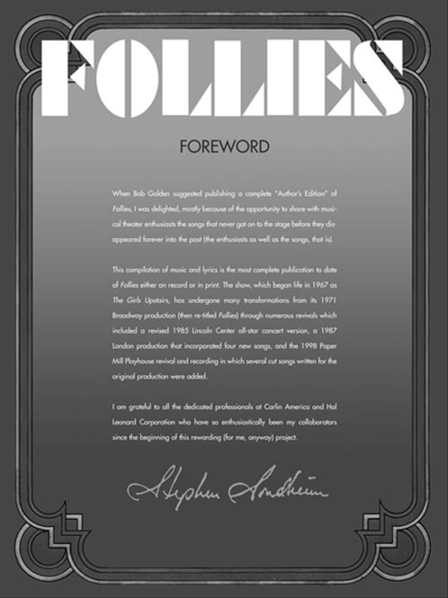 Follies – The Complete Collection Piano, Vocal, Guitar scores gallery preview page 6
