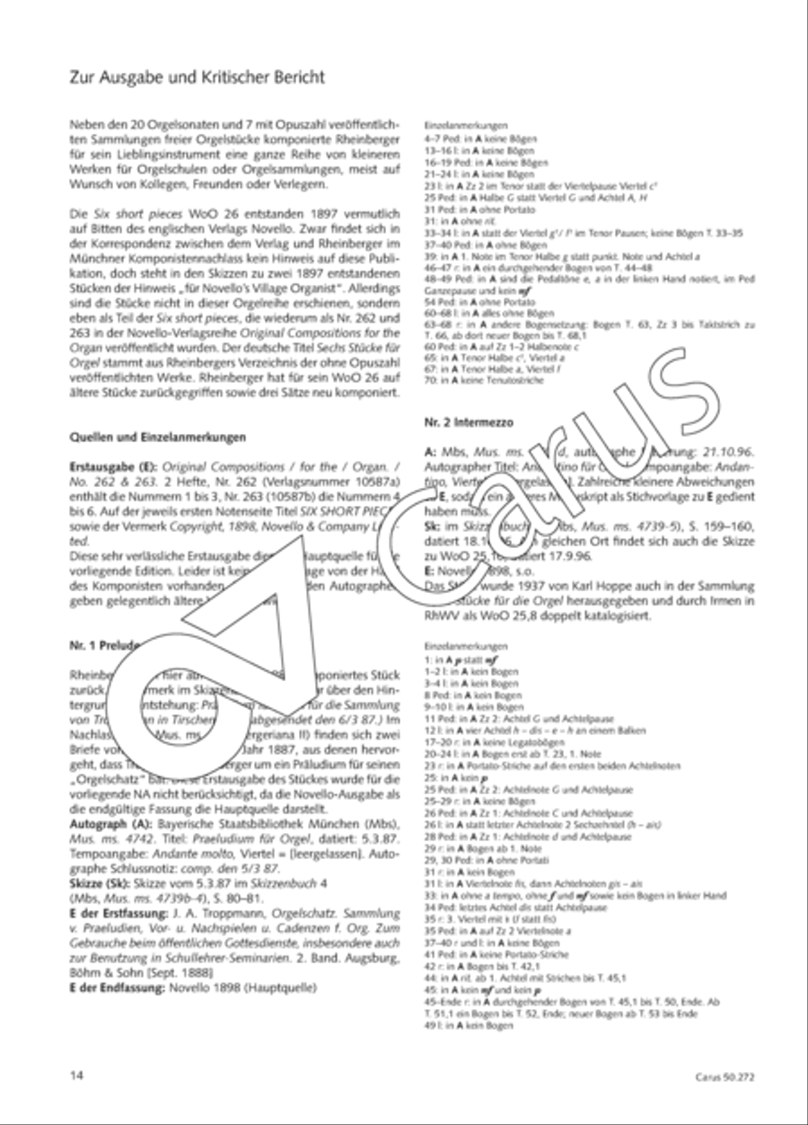 Six short pieces for the organ Organ Solo scores gallery preview page 15