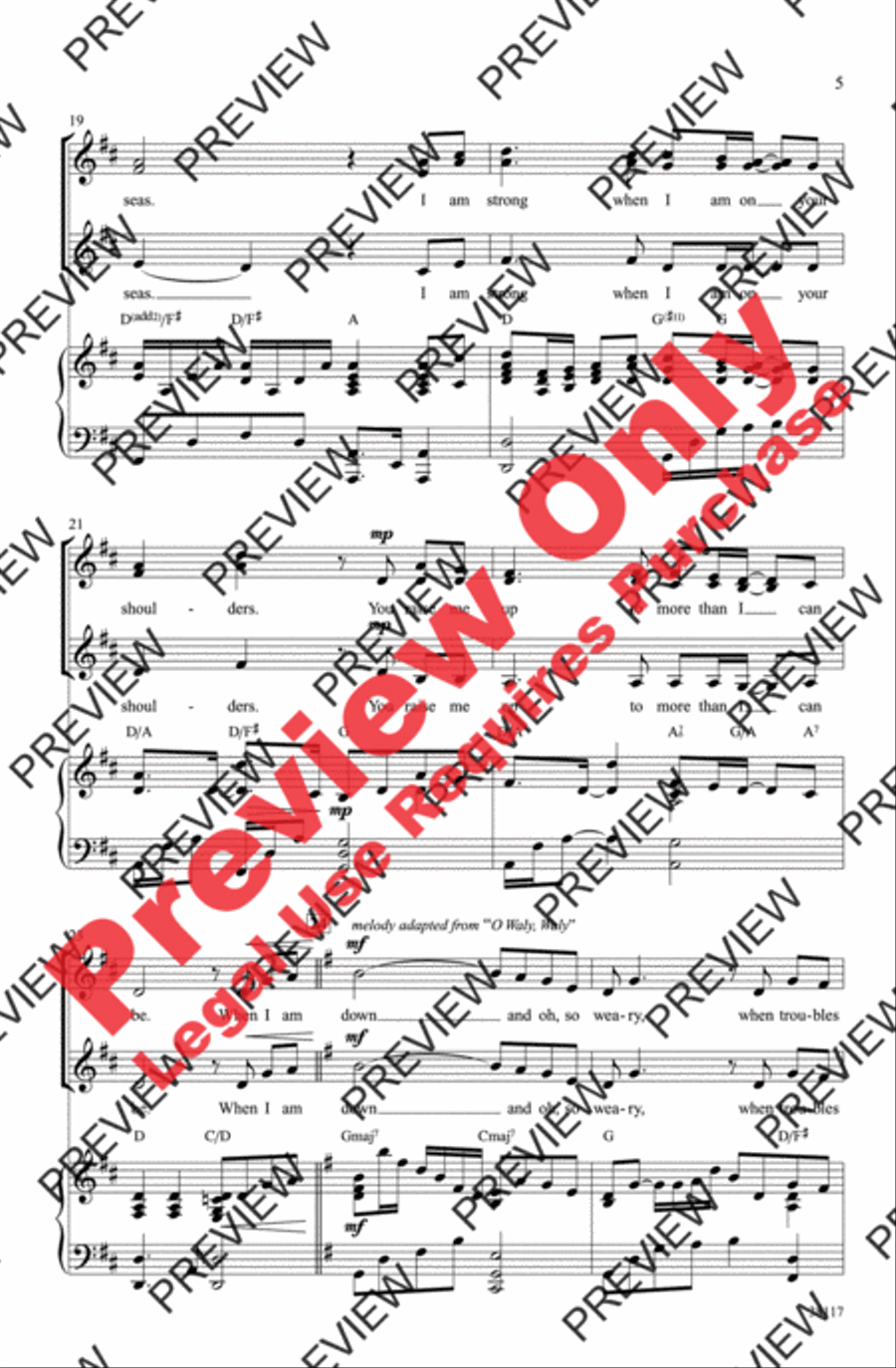 You Raise Me Up Women's Choir scores gallery preview page 5