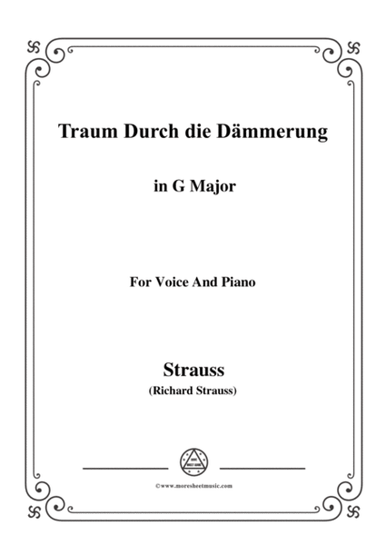 Richard Strauss-Traum Durch die Dämmerung in G Major,for Voice and Piano image number null